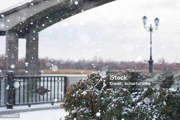 Winter Promenade Stock Photo - Download Image Now - 2015, Below, Built Structure