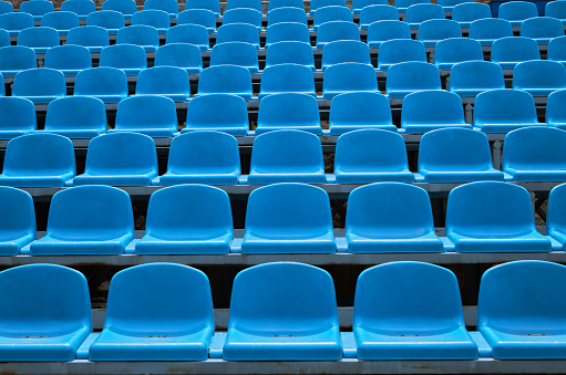 Background of empty seats in a stadium