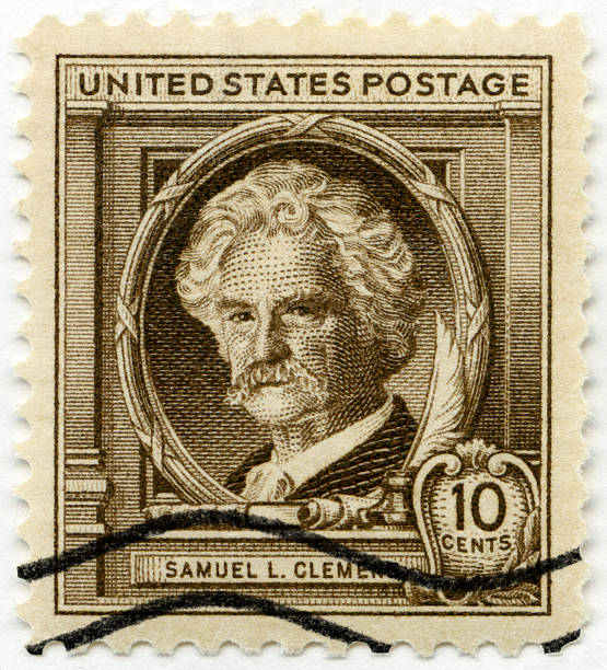 米国郵便切手 1940 ショーサミュエルラングホーンクレメンス・マーク・トウェイン氏は、 - old fashioned collection correspondence history ストックフォトと画像