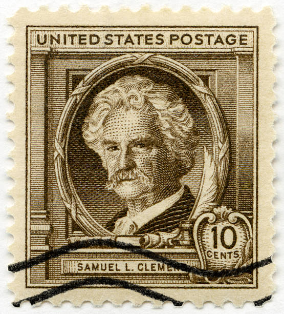 znaczek pocztowy usa 1940 pokazuje samuel langhorne clemens mark twain - canceled collection correspondence history zdjęcia i obrazy z banku zdjęć