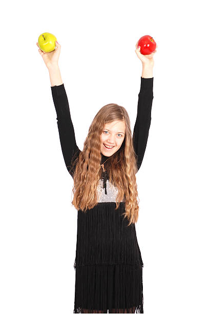 istock Girl holding fresh apple 494851974