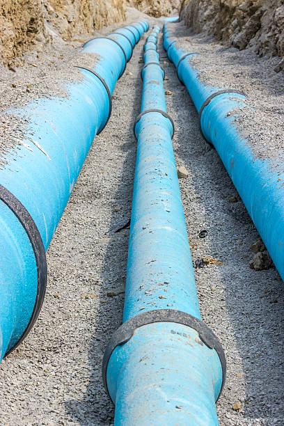 istock Main water pipe in the tap ditch 494852983