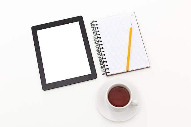 istock Mobile Phone and Tablet with notebook on the desk 494854706