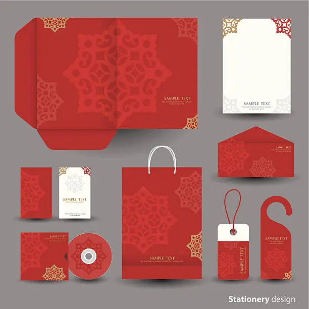 Vector illustration of Stationery design set in vector format.