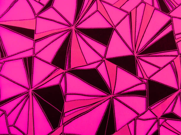 schwarz und rosa dreiecken - backgrounds burlap textured effect textile stock-grafiken, -clipart, -cartoons und -symbole