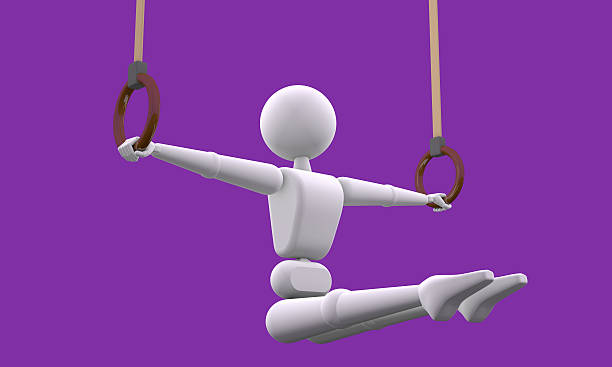 istock Exercise in the sports rings 494876244