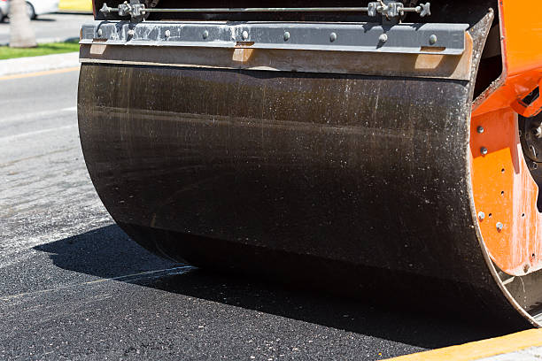 istock Detail of steamroller during road construction 494880976