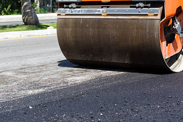 istock Detail of steamroller during road construction 494881600