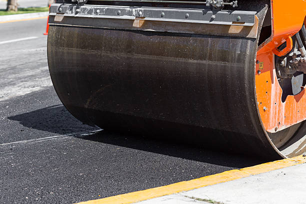 istock Detail of steamroller during road construction 494881932