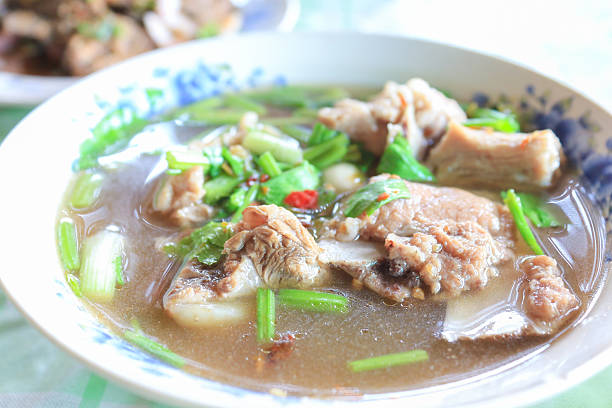 istock Hot and spicy pork  ribs soup 494891821
