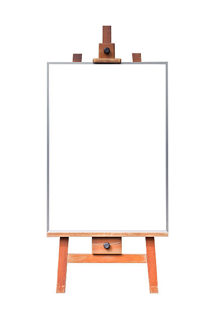 istock Blank wood storefront chalkboard label isolated on white background 494892156