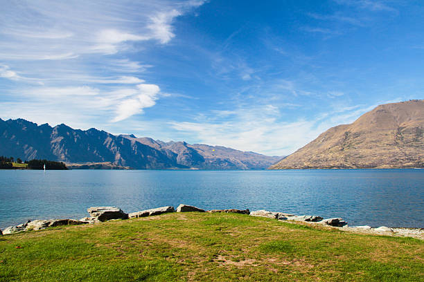 Lake Wakatipu stock photo