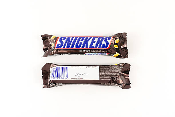 Kuala Lumpur, Malaysia - October 22, 2015: Two Snickers stock photo
