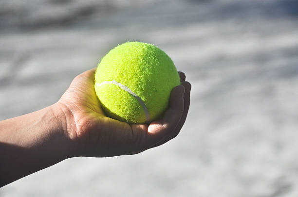 istock Tennis ball in his hand. 494895119