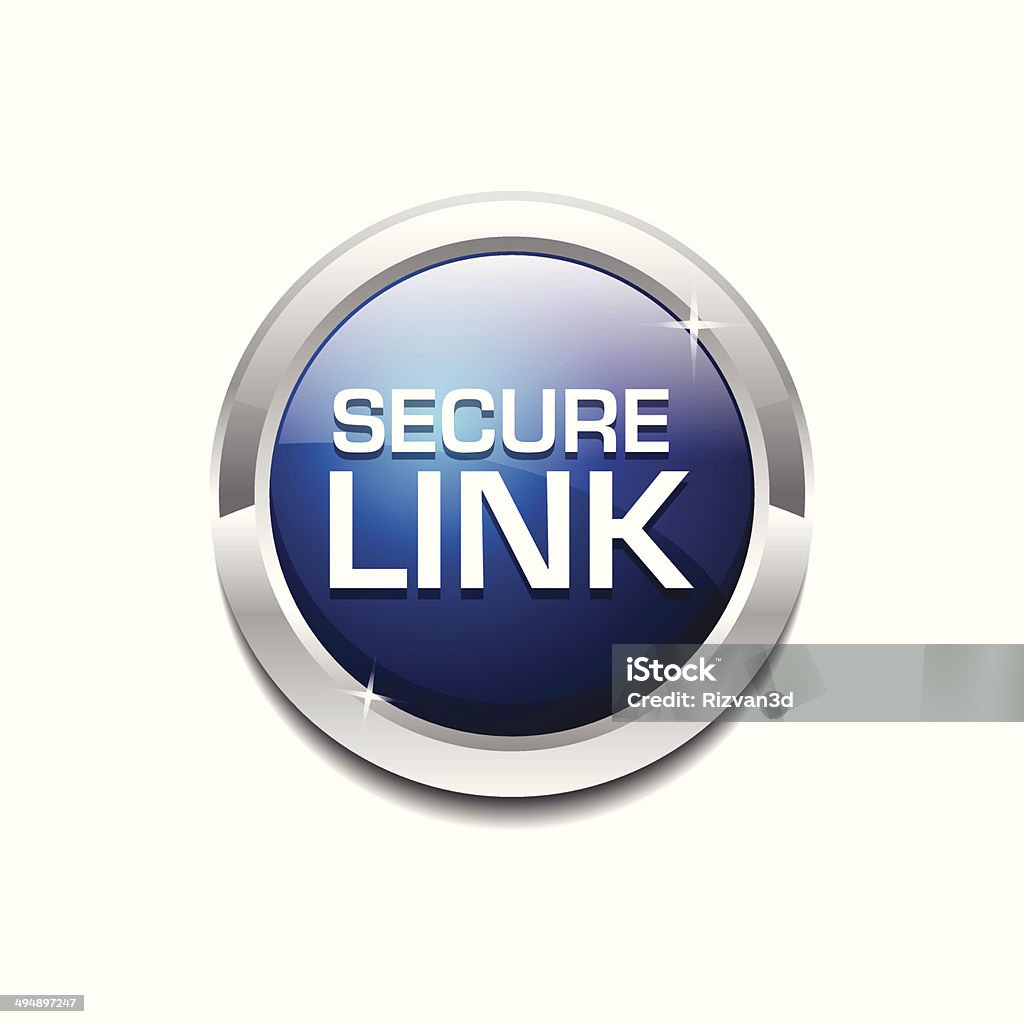Secure Link Glossy Shiny Circular Vector Button Stock Illustration ...