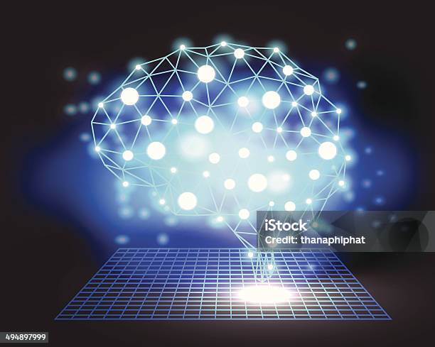 Creative Brain Concept Background Stock Illustration - Download Image Now - Abstract, Backgrounds, Bright