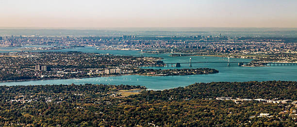 istock aerial of Queens with throgs net bridge and east river 494899660