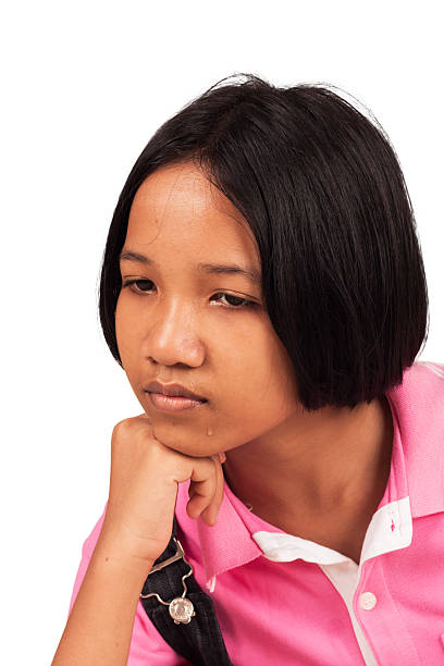 istock cute girl sad and cry isolate background 494899792