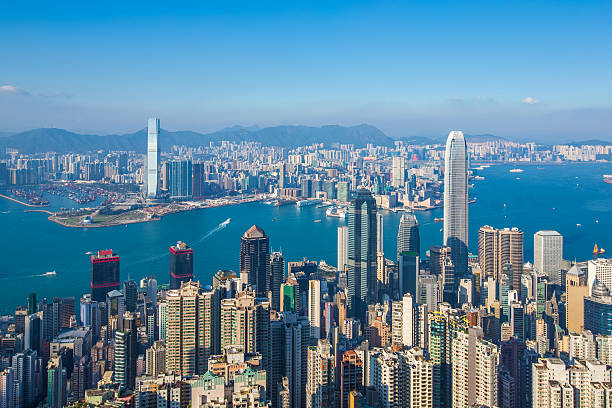 istock Hong Kong city view from peak 494900226