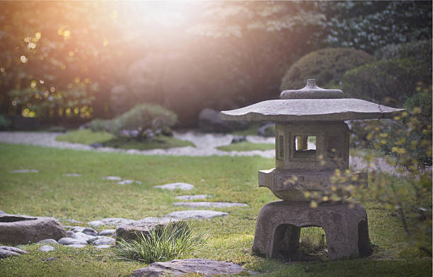 японский чайный сад - japanese tea garden стоковые фото и изображения