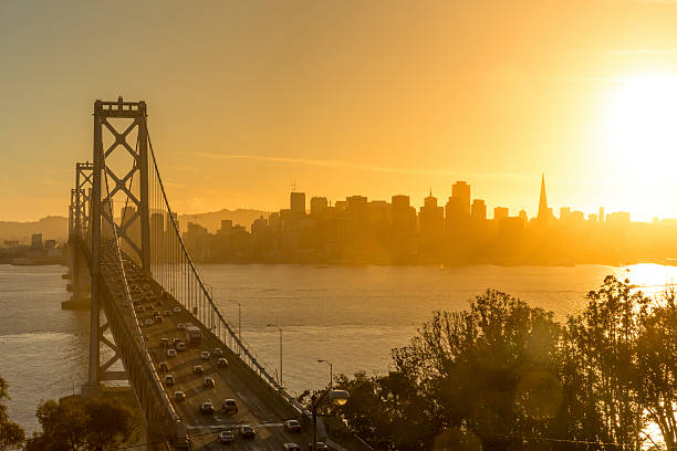 istock Bay Bridge and San Francisco skyline at sunset 494902204
