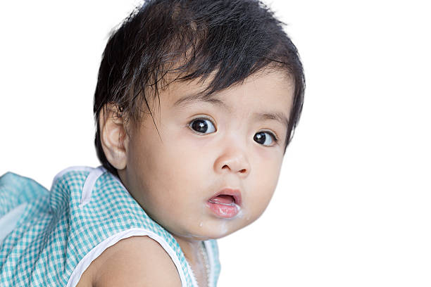 istock Asian baby after drink milk isolated 494902548