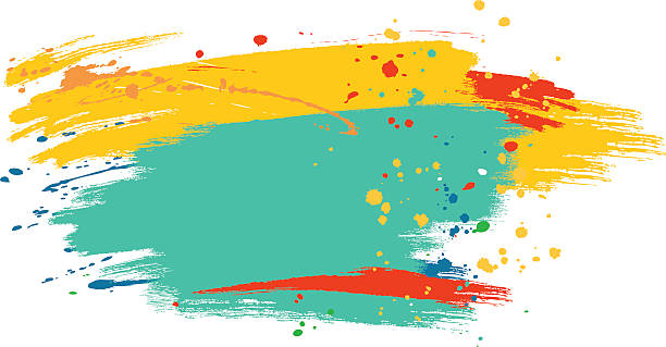 абстрактный акварельный фон - разноцветный stock illustrations