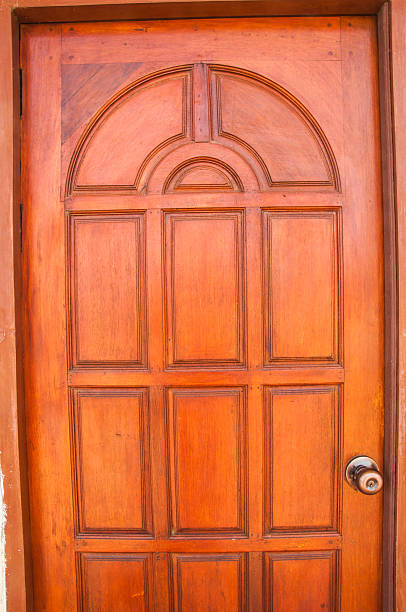 istock Brown wooden door 494913052