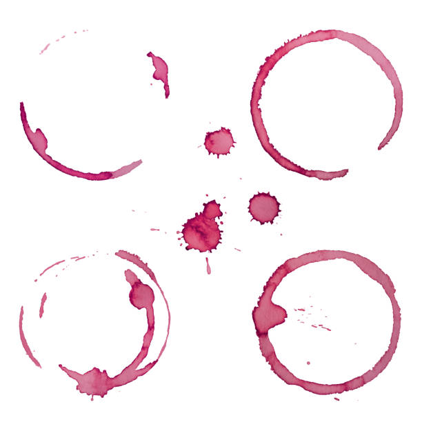 ilustrações, clipart, desenhos animados e ícones de vetor de manchas de vinhos anéis série 1 - illustration and painting colors purple circle