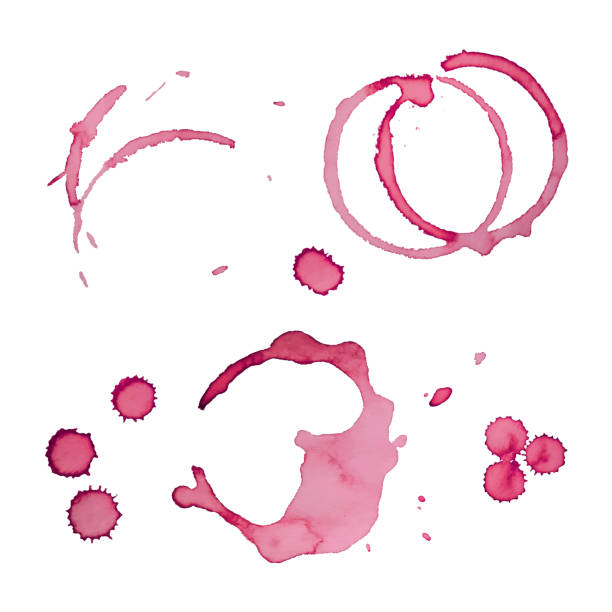 ilustrações, clipart, desenhos animados e ícones de vetor de manchas de vinhos anéis série 3 - illustration and painting colors purple circle