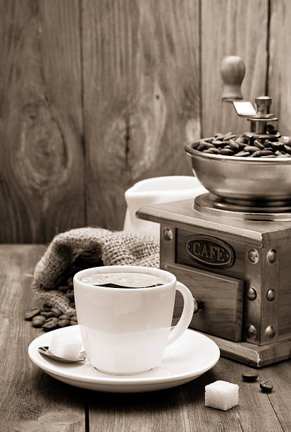 istock cup of coffee on wood 494913688