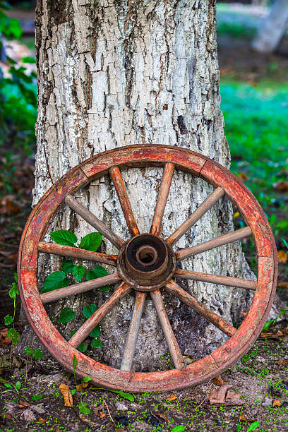 istock Vintage wood wheel 494915546