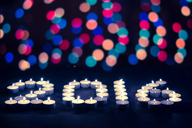 istock Happy New Year 2016 - festive candles. 494917642