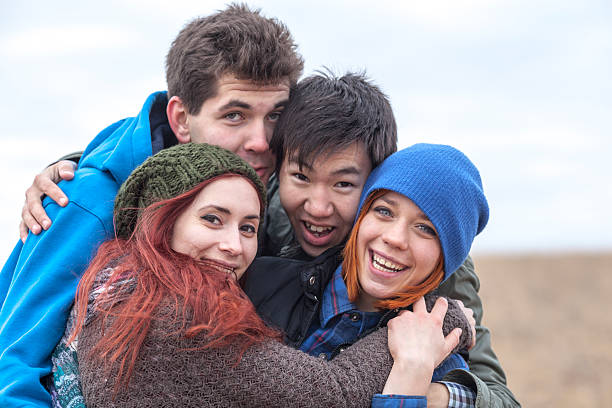 istock cheerful group of teenagers 494918756