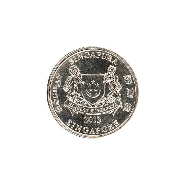 istock Singapore coin 20 cents isolated on white background. 494923270