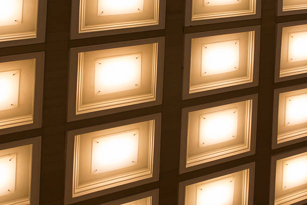 istock blurred background in the form of square lamps tubes 494926844