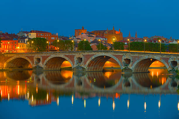 istock Night Toulouse in summer 494928240