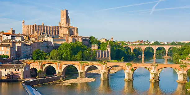 Photo of Albi in a summer evening