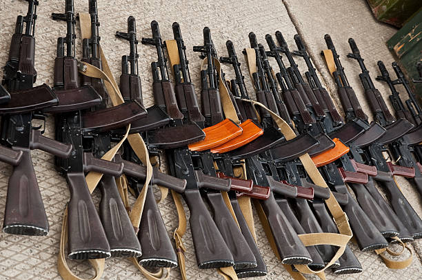 illicit arms trafficking detained party of illegal weapons sabotage photos stock pictures, royalty-free photos & images
