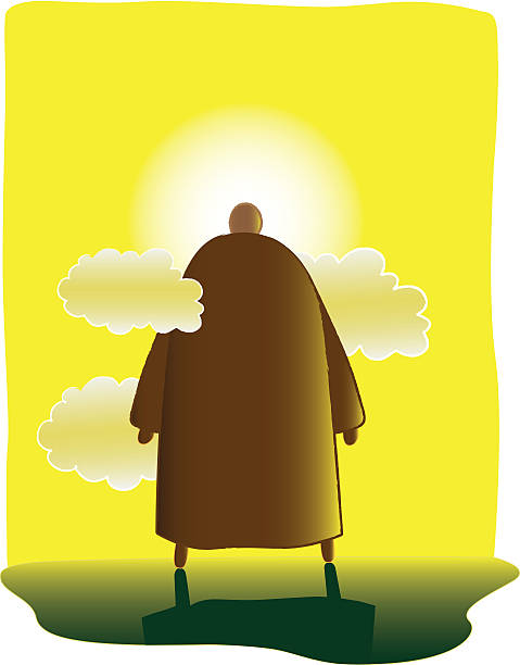 3d cartoon granny carrying her bird, illustration isolated on white background