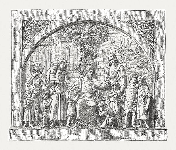 istock Christ Blessing the Children, wood engraving, published in 1881 494934387
