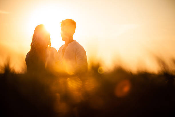istock Loving couple in wheat field 494934961