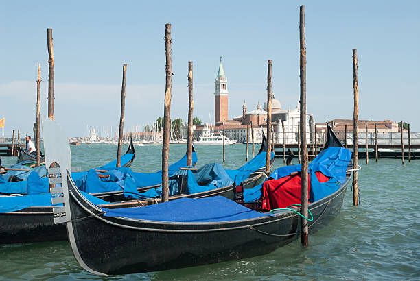 Gondolas 베니스, 이탈리아 스톡 사진