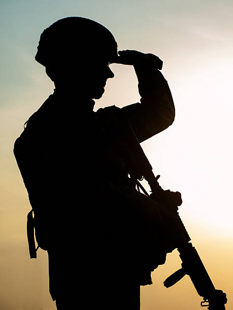 istock Silhouette of soldier 494935415