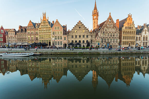 istock Picturesque medieval buildings overlooking the 