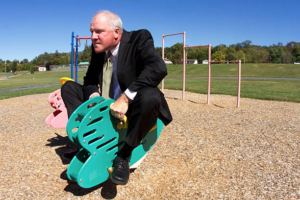 Businessman in Childish Competition