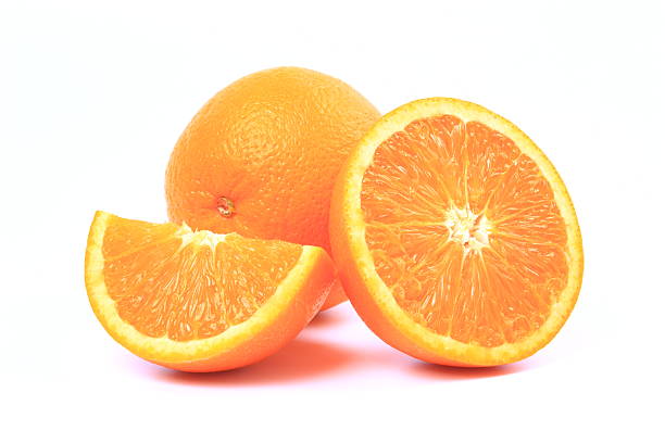 frische orange - orange white stock-fotos und bilder