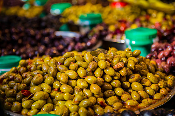 istock Olives at a market stall 494939412