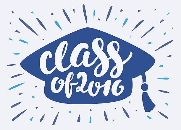 Class of 2016. Class of 2016.  Illustration for graduation ceremony. reunion stock illustrations
