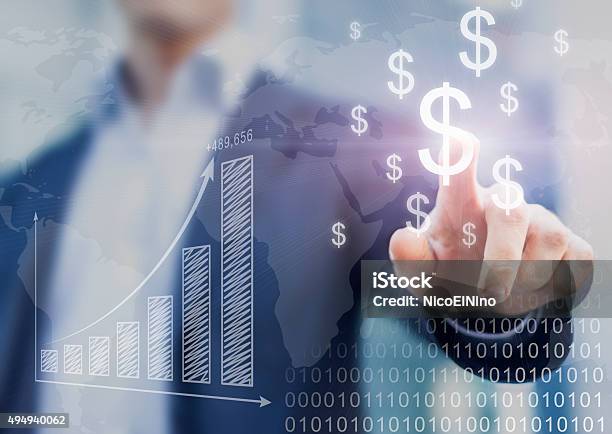 Financial Concept Business And Money Stock Photo - Download Image Now - Wealth, Making Money, Business